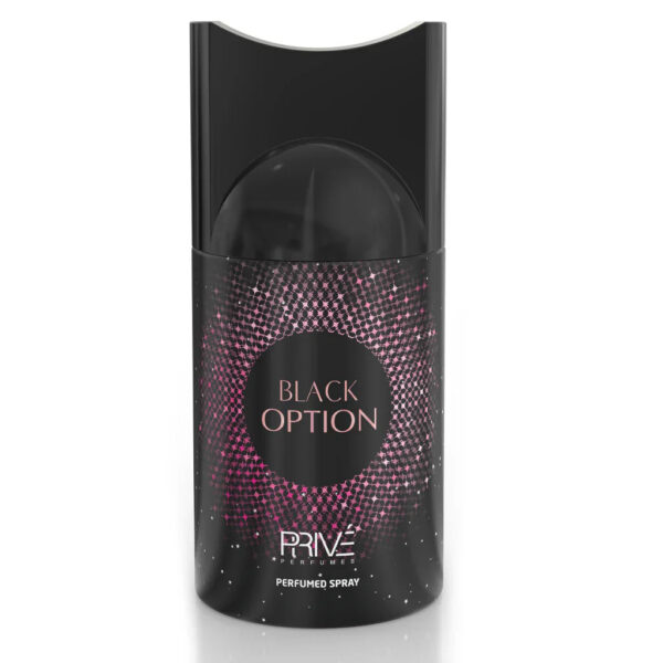 Inspired by Black Opium YSL PRIVE Black Option Perfume Deodorant 250ml